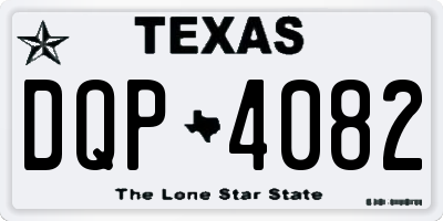 TX license plate DQP4082