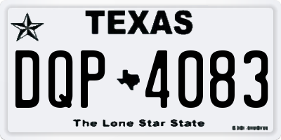 TX license plate DQP4083