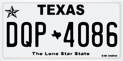 TX license plate DQP4086