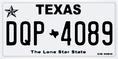 TX license plate DQP4089