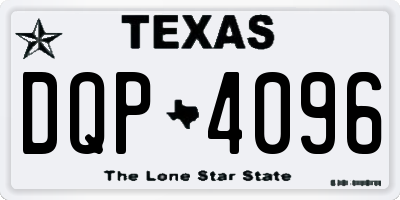 TX license plate DQP4096