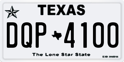 TX license plate DQP4100