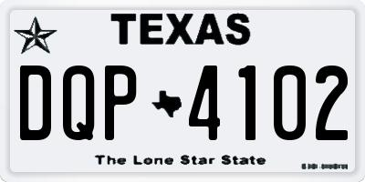 TX license plate DQP4102