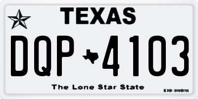 TX license plate DQP4103