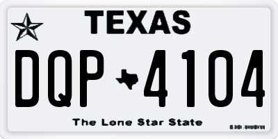 TX license plate DQP4104