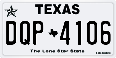 TX license plate DQP4106