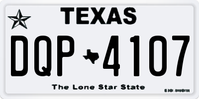 TX license plate DQP4107
