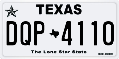 TX license plate DQP4110