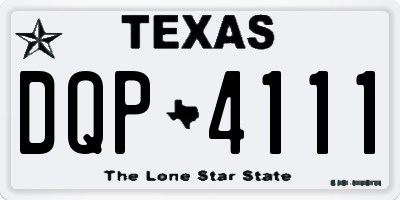 TX license plate DQP4111