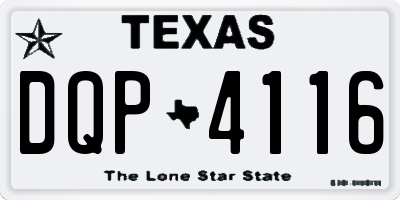 TX license plate DQP4116