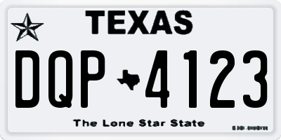 TX license plate DQP4123