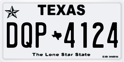 TX license plate DQP4124