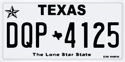 TX license plate DQP4125