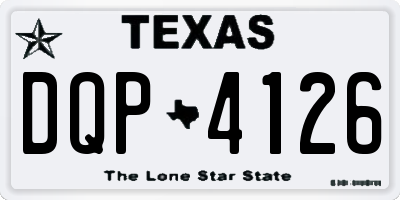 TX license plate DQP4126