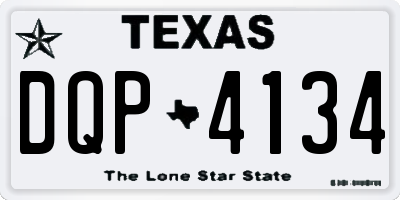 TX license plate DQP4134