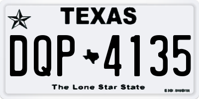 TX license plate DQP4135