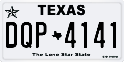 TX license plate DQP4141