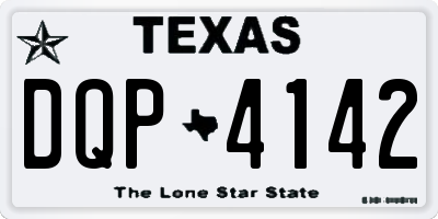 TX license plate DQP4142