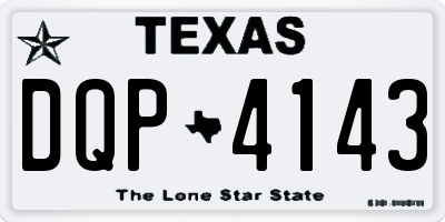 TX license plate DQP4143