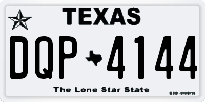 TX license plate DQP4144