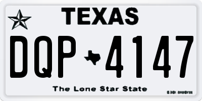 TX license plate DQP4147