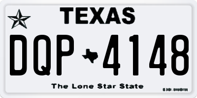 TX license plate DQP4148