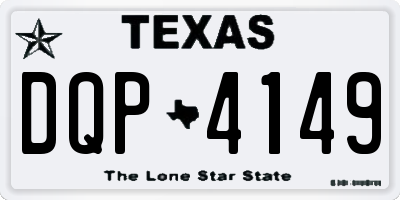 TX license plate DQP4149