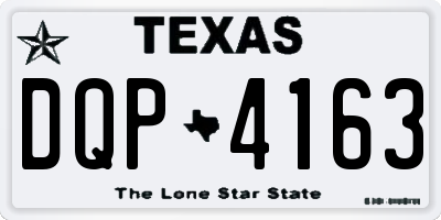 TX license plate DQP4163