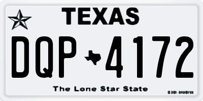 TX license plate DQP4172