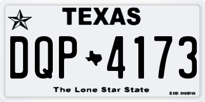 TX license plate DQP4173