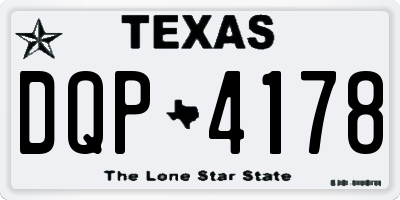 TX license plate DQP4178