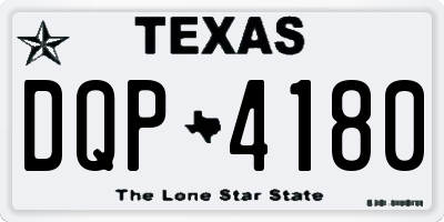 TX license plate DQP4180