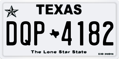 TX license plate DQP4182