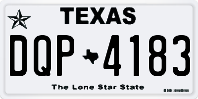 TX license plate DQP4183