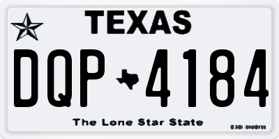 TX license plate DQP4184