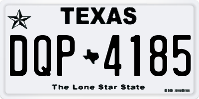 TX license plate DQP4185