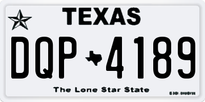 TX license plate DQP4189
