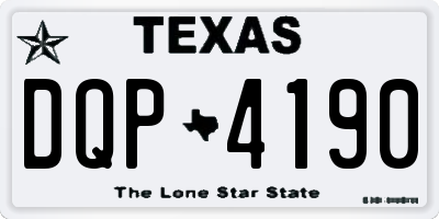 TX license plate DQP4190