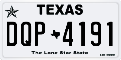 TX license plate DQP4191