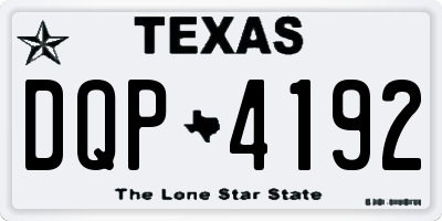 TX license plate DQP4192