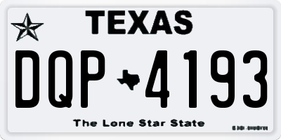 TX license plate DQP4193