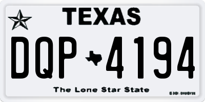 TX license plate DQP4194
