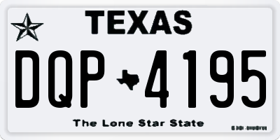 TX license plate DQP4195