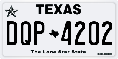 TX license plate DQP4202