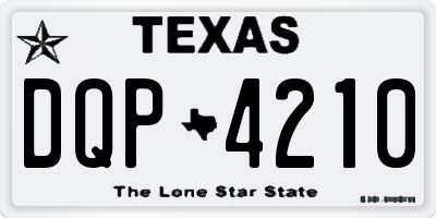 TX license plate DQP4210