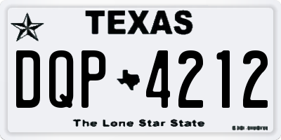 TX license plate DQP4212