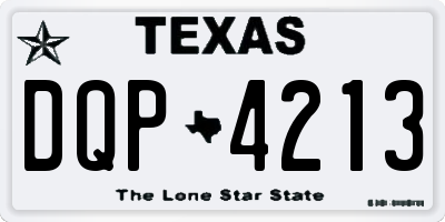 TX license plate DQP4213