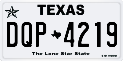 TX license plate DQP4219
