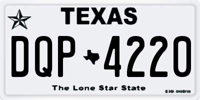 TX license plate DQP4220