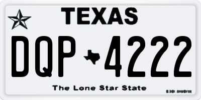 TX license plate DQP4222